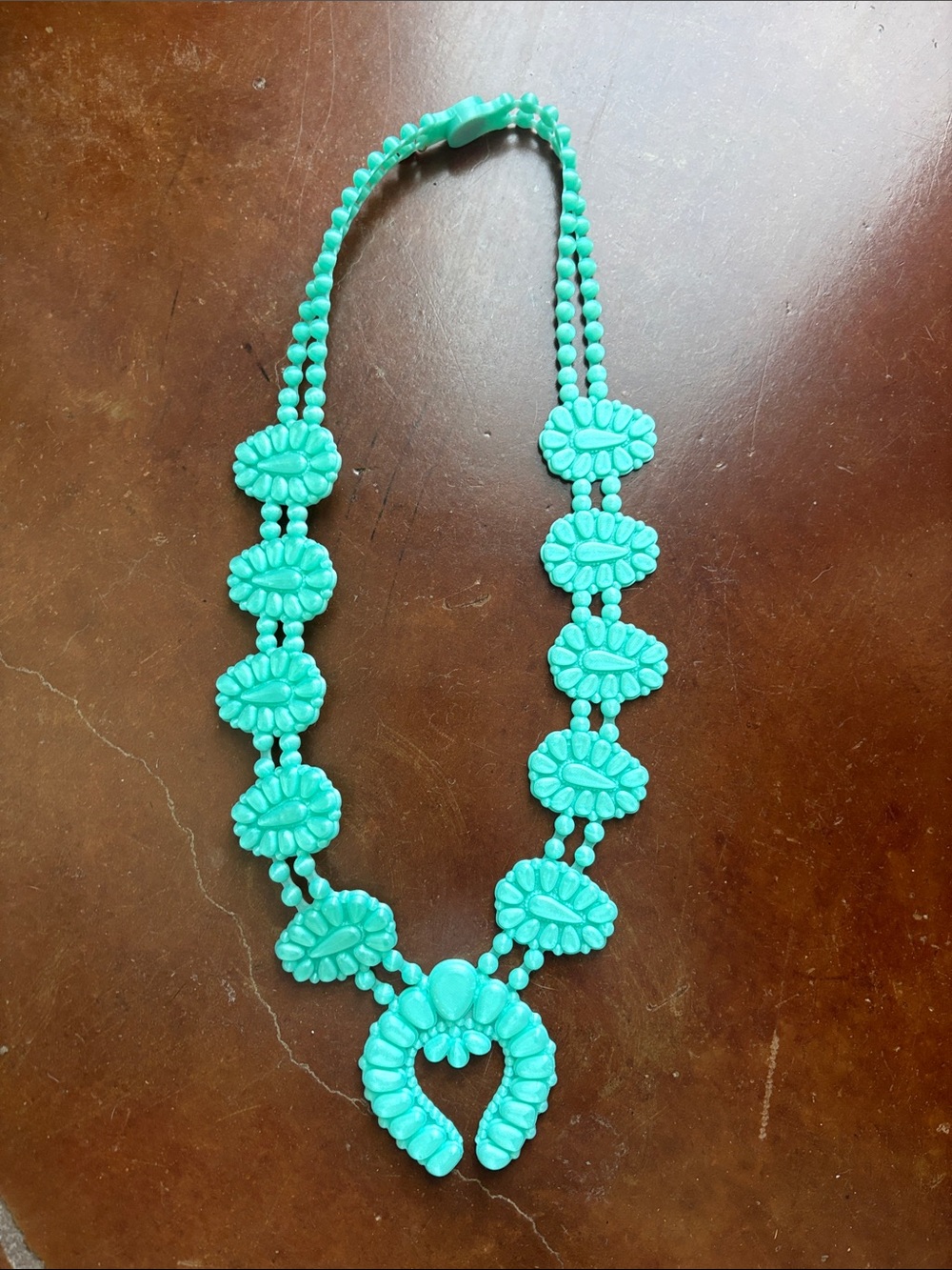Turquoise Bead Squash Blossom Necklace - Women Jewelry